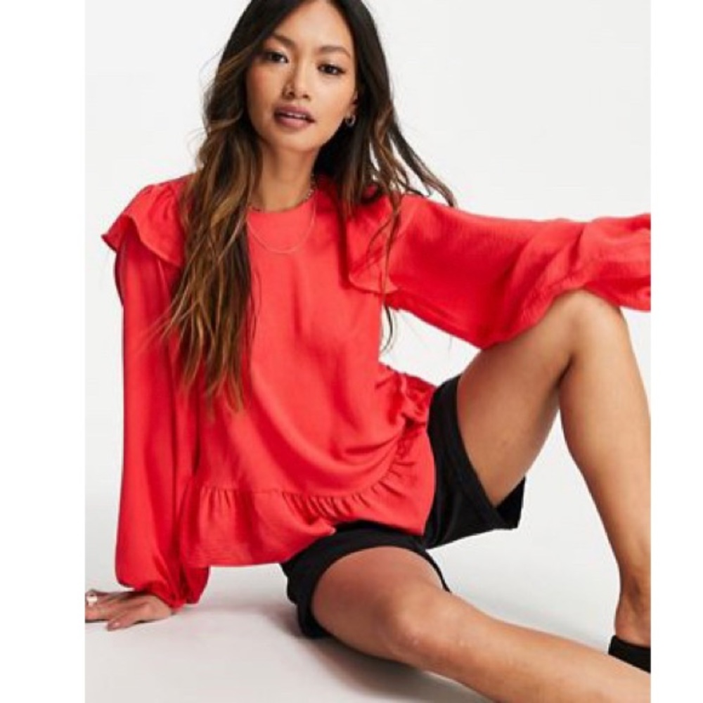 ASOS Dark Coral Long Sleeve